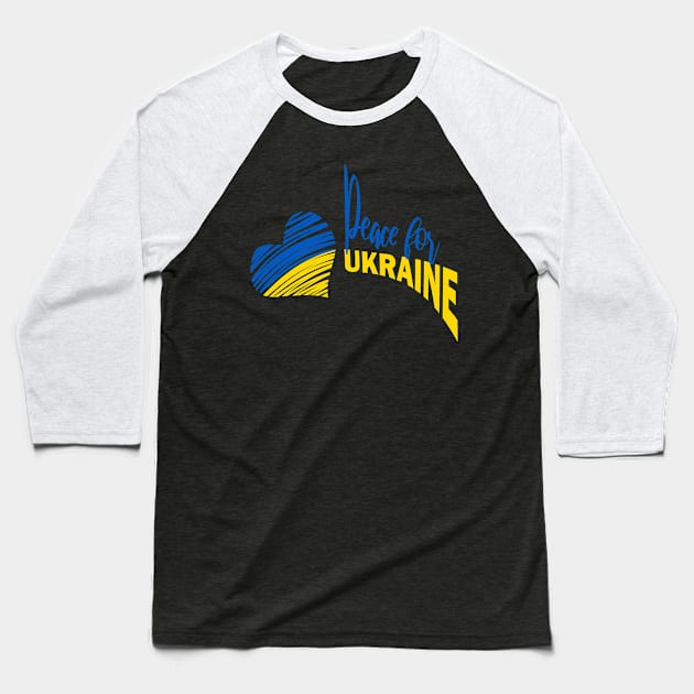 Peace for Ukraine Baseball T-Shirt by Abouharoune